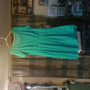 Teal green dress